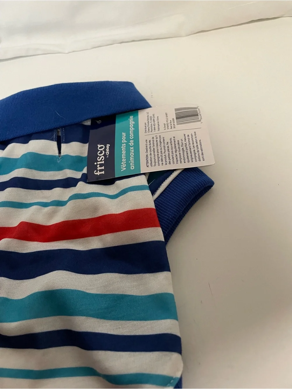 Frisco Blue Striped Polo Dog Shirt
